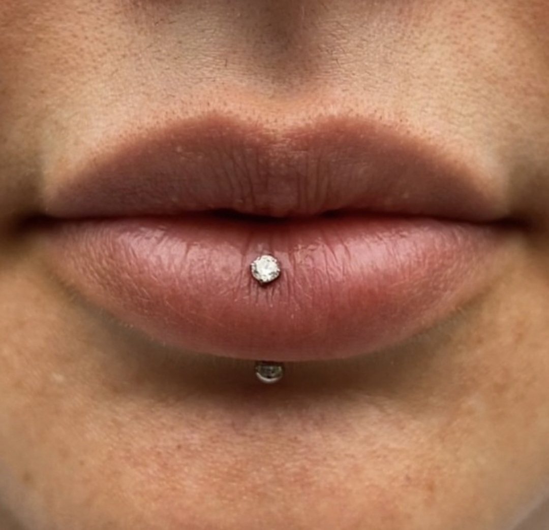 Lip piercing